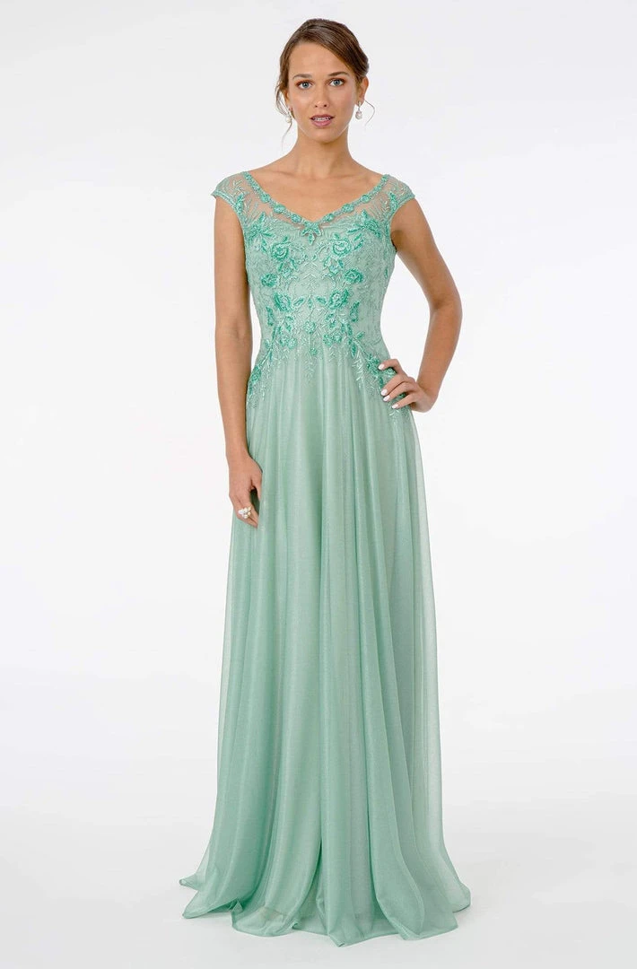 GLS By Gloria - GL1826 Beaded Lace Embroidered Bodice A-Line Gown 7 GLS By Gloria - GL1826 Beaded Lace Embroidered Bodice A-Line Gown