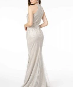 GLS By Gloria - GL1841 Embellished Halter Neck Trumpet Dress 7 GLS By Gloria - GL1841 Embellished Halter Neck Trumpet Dress