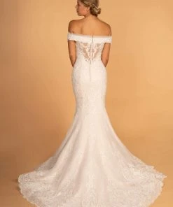 GLS By Gloria - GL2594 Lace Off-Shoulder Mermaid Dress With Train 7 GLS By Gloria - GL2594 Lace Off-Shoulder Mermaid Dress With Train