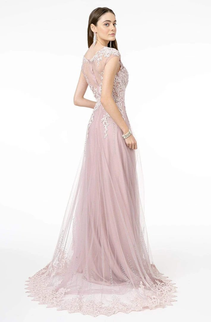 GLS By Gloria - GL2886 Embroidered Scoop Neck A-Line Gown 4 GLS By Gloria - GL2886 Embroidered Scoop Neck A-Line Gown