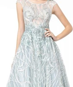 GLS By Gloria - GL2890 Illusion Cap Sleeve Embroidered A-Line Gown 11 GLS By Gloria - GL2890 Illusion Cap Sleeve Embroidered A-Line Gown
