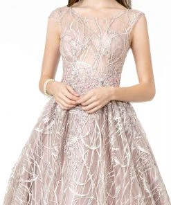 GLS By Gloria - GL2890 Illusion Cap Sleeve Embroidered A-Line Gown 13 GLS By Gloria - GL2890 Illusion Cap Sleeve Embroidered A-Line Gown