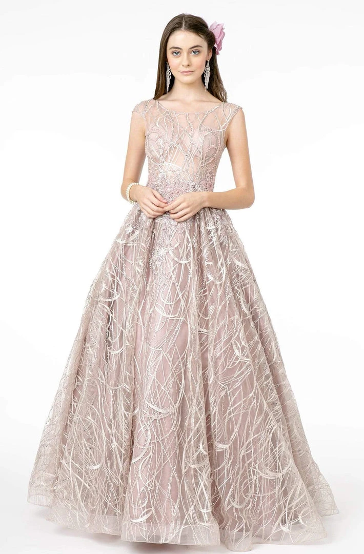 GLS By Gloria - GL2890 Illusion Cap Sleeve Embroidered A-Line Gown 7 GLS By Gloria - GL2890 Illusion Cap Sleeve Embroidered A-Line Gown