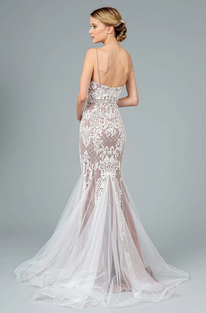 GLS By Gloria - GL2934 Embroidered V-Neck Mermaid Gown 12 GLS By Gloria - GL2934 Embroidered V-Neck Mermaid Gown