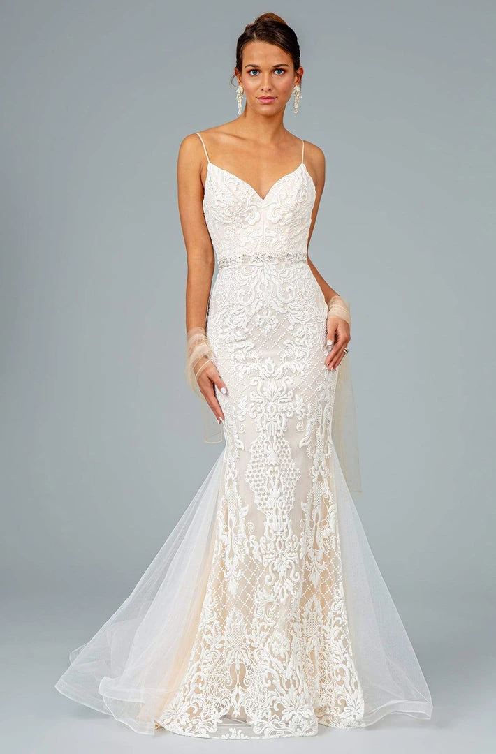 GLS By Gloria - GL2934 Embroidered V-Neck Mermaid Gown 7 GLS By Gloria - GL2934 Embroidered V-Neck Mermaid Gown