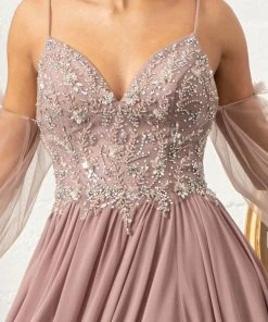 GLS By Gloria GL3005 - Sleeveless Deep V-neck Long Gown