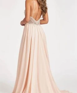 GLS By Gloria GL3005 - Sleeveless Deep V-neck Long Gown