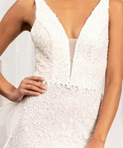 GLS By Gloria GL3014 - Sleeveless V-Neck Wedding Dress 10 GLS By Gloria GL3014 - Sleeveless V-Neck Wedding Dress