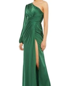 Ieena Duggal 11251 - One Shoulder Ruched Evening Gown