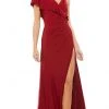 Ieena Duggal 11257 - Flounced Sleeve Evening Dress