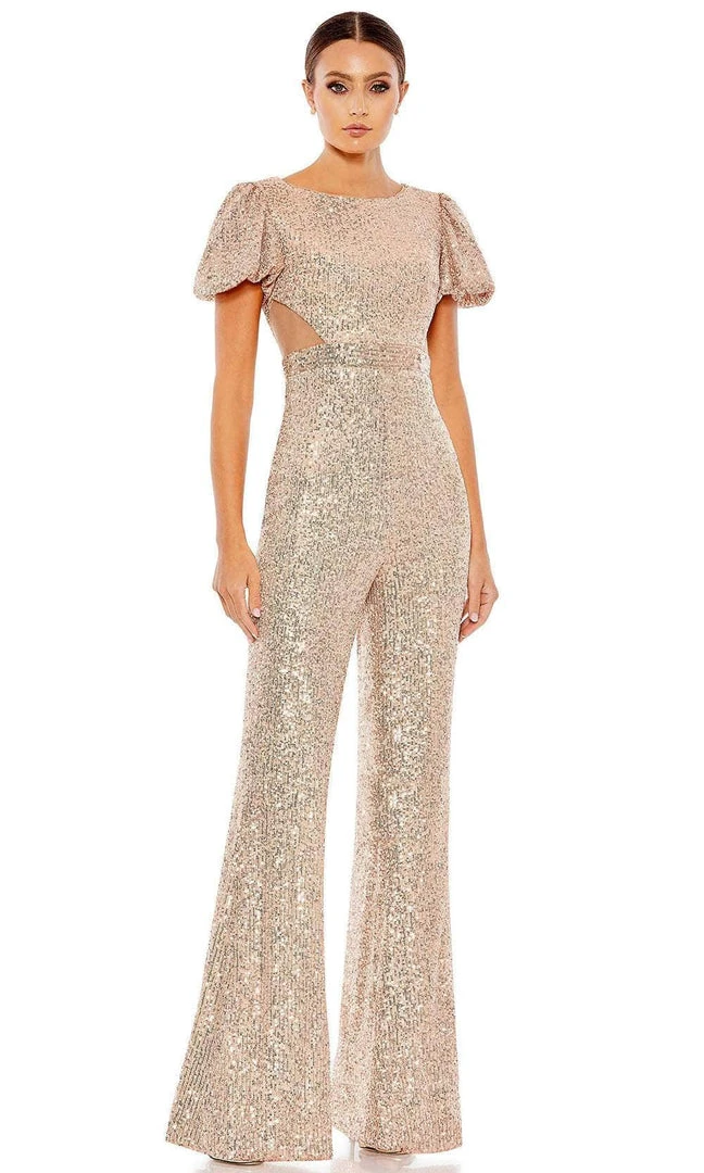 Ieena Duggal 11273 - Short Puffed Sleeves Jumpsuit 3 Ieena Duggal 11273 - Short Puffed Sleeves Jumpsuit