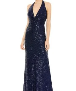 Ieena Duggal 11277 - Halter Neck Evening Dress