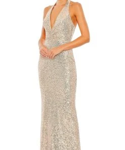 Ieena Duggal 11277 - Halter Neck Evening Dress