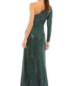 Ieena Duggal - 12501 Asymmetric High Slit Dress