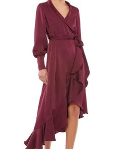 Ieena Duggal 12506 - Ruffle High Low Evening Dress