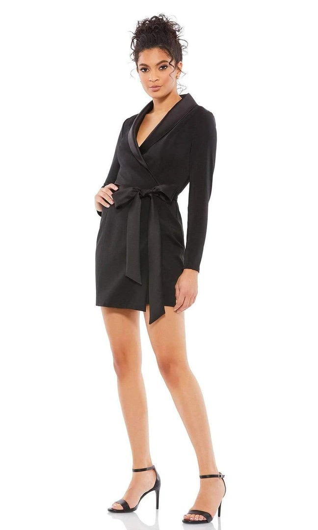 Ieena Duggal - 12508 Wrap Style Suit Short Dress 3 Ieena Duggal - 12508 Wrap Style Suit Short Dress