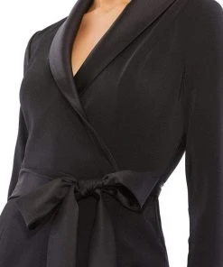 Ieena Duggal - 12508 Wrap Style Suit Short Dress 7 Ieena Duggal - 12508 Wrap Style Suit Short Dress