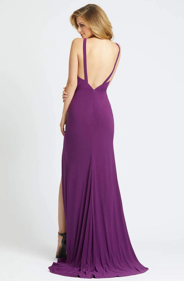 Ieena Duggal - 25846I Plunging V-Neck High Slit Sheath Gown 7 Ieena Duggal - 25846I Plunging V-Neck High Slit Sheath Gown