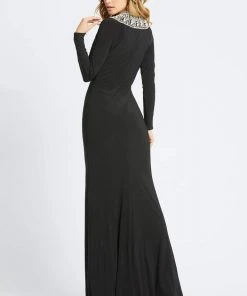 Ieena Duggal - 25926I Beaded High Neck Sheath Dress With Train 8 Ieena Duggal - 25926I Beaded High Neck Sheath Dress With Train