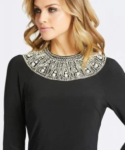 Ieena Duggal - 25926I Beaded High Neck Sheath Dress With Train 9 Ieena Duggal - 25926I Beaded High Neck Sheath Dress With Train