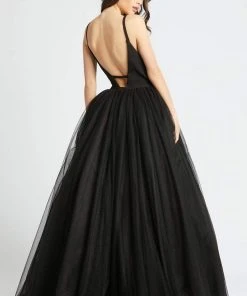 Mac Duggal Ieena Duggal - 26028I Sleeveless V-neck Ballgown With Low V-back 6 Mac Duggal Ieena Duggal - 26028I Sleeveless V-neck Ballgown With Low V-back