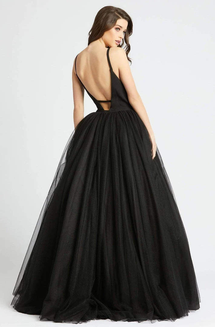 Mac Duggal Ieena Duggal - 26028I Sleeveless V-neck Ballgown With Low V-back 4 Mac Duggal Ieena Duggal - 26028I Sleeveless V-neck Ballgown With Low V-back