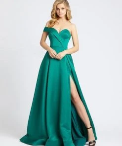 Ieena Duggal - 26124I One Shoulder Strap Sweetheart Gown Mac Duggal