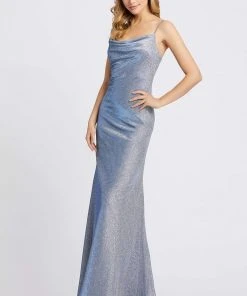 Ieena Duggal - 26136I Cowl Fitted Sheath Evening Gown Mac Duggal
