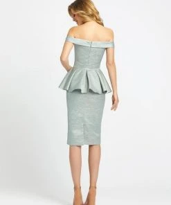 Mac Duggal Ieena Duggal - 26145I Off-Shoulder Sheath Dress With Peplum 5 Mac Duggal Ieena Duggal - 26145I Off-Shoulder Sheath Dress With Peplum