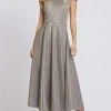 Ieena Duggal - 26151 Tea Length Metallic Glitter A-Line Dress 1 Ieena Duggal - 26151 Tea Length Metallic Glitter A-Line Dress