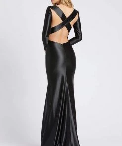 Ieena Duggal - 26169I Long Sleeve Bateau Sheath Dress Mac Duggal 10 Ieena Duggal - 26169I Long Sleeve Bateau Sheath Dress Mac Duggal