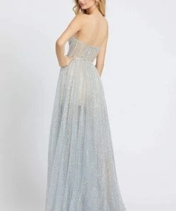 Ieena Duggal - 26186I V-neck Romper With A-line Overskirt