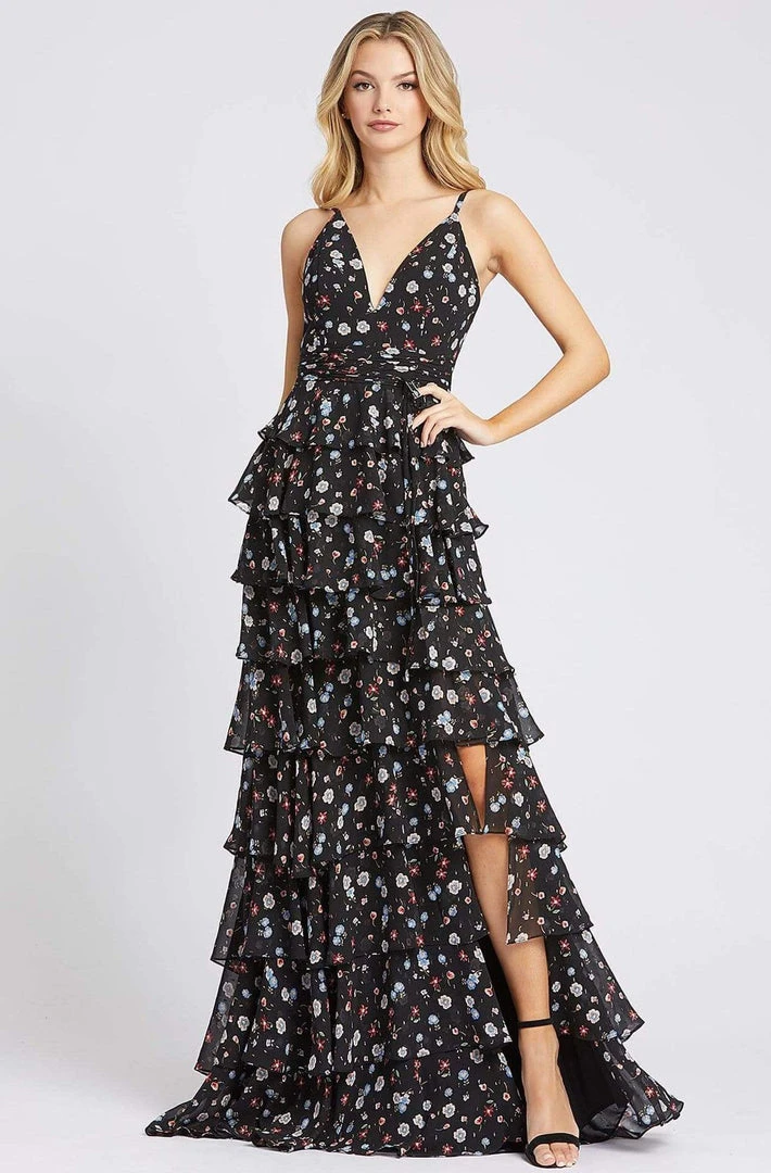 Ieena Duggal - 26251I Floral Print Tiered A-Line Dress 3 Ieena Duggal - 26251I Floral Print Tiered A-Line Dress