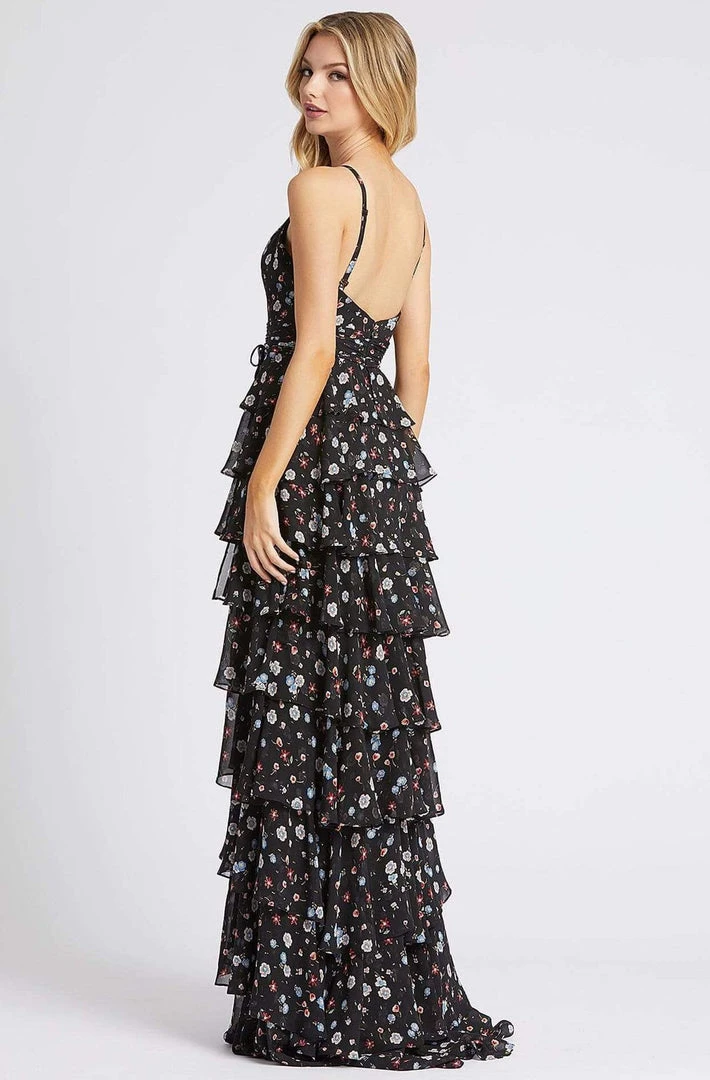 Ieena Duggal - 26251I Floral Print Tiered A-Line Dress 4 Ieena Duggal - 26251I Floral Print Tiered A-Line Dress