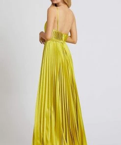 Ieena Duggal - 26319I Sweetheart Bodice Pleated Flare Jumpsuit