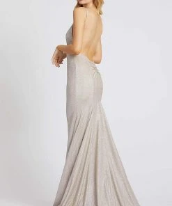 Ieena Duggal - 26330I Shimmer Scoop Neck Backless Mermaid Evening Gown