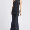 Ieena Duggal - 26331I Sequined Cowl Back Mermaid Gown