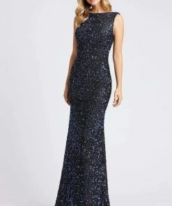 Ieena Duggal - 26331I Sequined Cowl Back Mermaid Gown