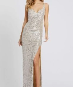 Ieena Duggal - 26443 Sleeveless Fitted High Leg Slit Sequin Gown 11 Ieena Duggal - 26443 Sleeveless Fitted High Leg Slit Sequin Gown