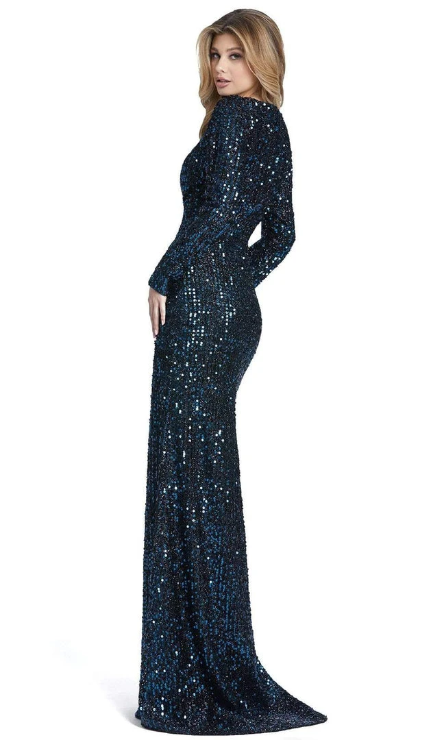 Ieena Duggal - 26445 Sequined Long Sleeve Mermaid Dress 4 Ieena Duggal - 26445 Sequined Long Sleeve Mermaid Dress