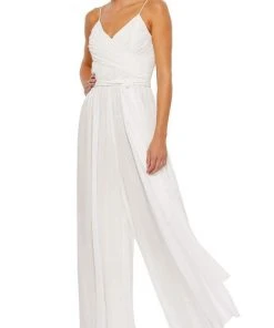 Ieena Duggal - 2651 V Neck Soft Fabric Jumpsuit