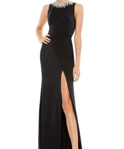 Ieena Duggal - 26516 Jeweled High Slit Sheath Dress