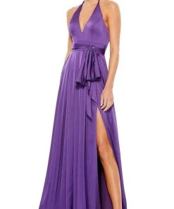 Ieena Duggal - 26531 Halter V-Neckline High Leg Slit A-Line Gown 11 Ieena Duggal - 26531 Halter V-Neckline High Leg Slit A-Line Gown