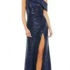 Ieena Duggal - 26550I Draped One Shoulder Sequin Gown 1 Ieena Duggal - 26550I Draped One Shoulder Sequin Gown