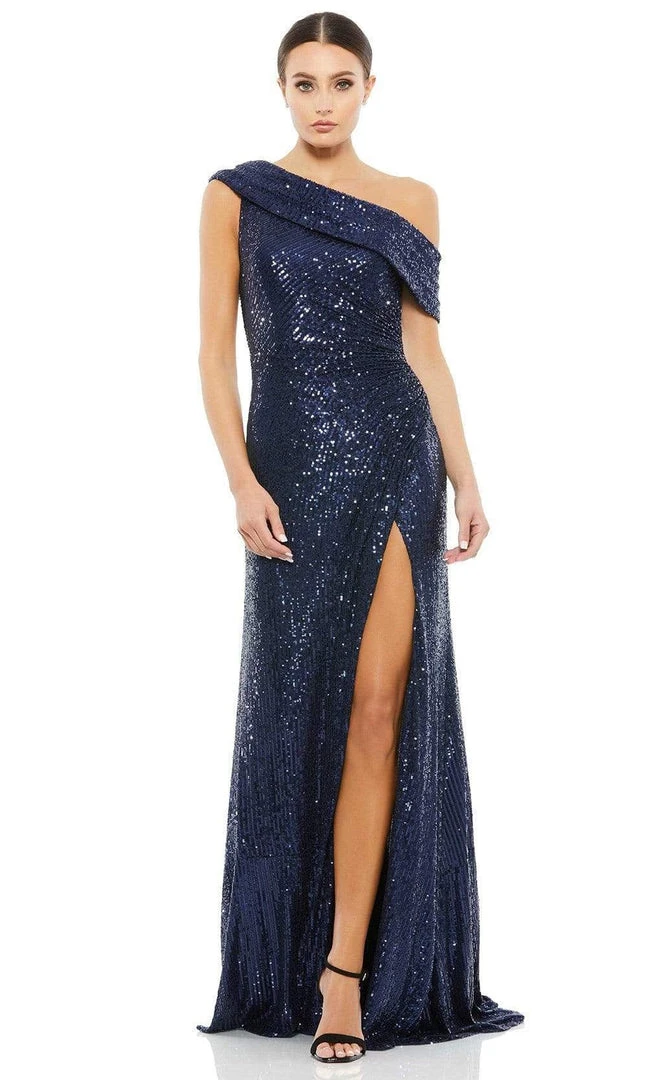 Ieena Duggal - 26550I Draped One Shoulder Sequin Gown 3 Ieena Duggal - 26550I Draped One Shoulder Sequin Gown