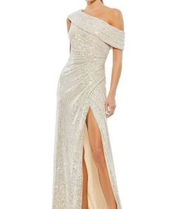 Ieena Duggal - 26550I Draped One Shoulder Sequin Gown 11 Ieena Duggal - 26550I Draped One Shoulder Sequin Gown