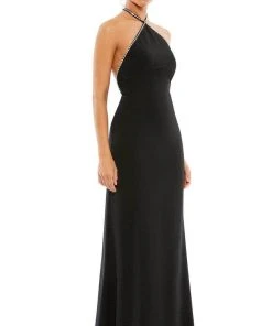 Ieena Duggal 26580 - Rhinestone Accented Halter Neckline Formal Dress