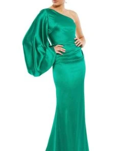 Ieena Duggal 26588 - Bishop Sleeve Sheath Evening Dress