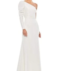 Ieena Duggal - 26592I Puff Long Sleeve One Shoulder Gown 16 Ieena Duggal - 26592I Puff Long Sleeve One Shoulder Gown