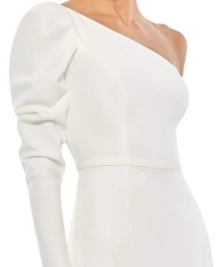 Ieena Duggal - 26592I Puff Long Sleeve One Shoulder Gown 19 Ieena Duggal - 26592I Puff Long Sleeve One Shoulder Gown